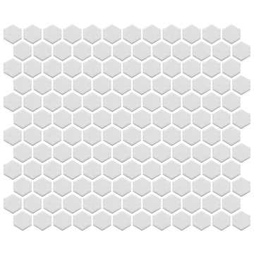 Matte White, Hexagon Porcelain Tile | Fujiwa Pool Tile