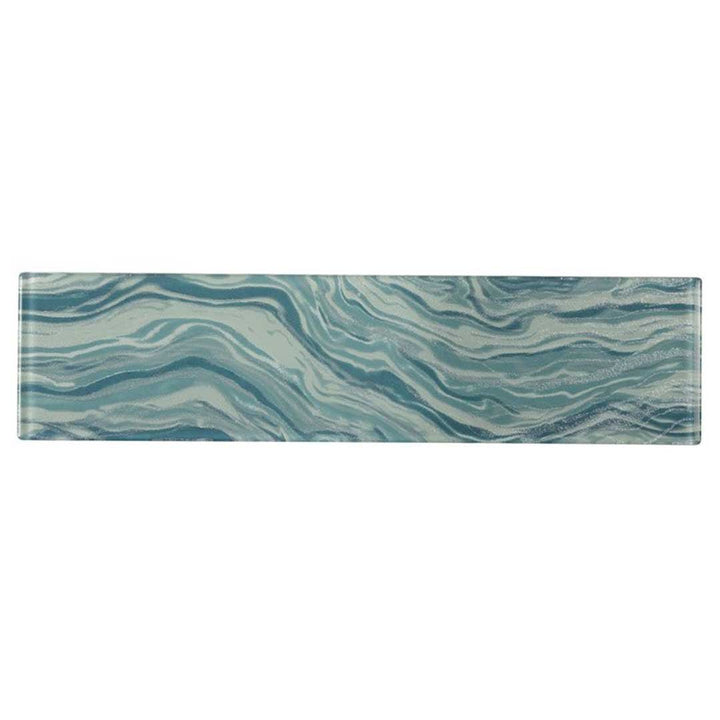 High Tide Turquoise, 3" x 12" Glass Tile | Backsplash Tile