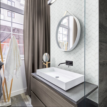 Ice, Petal Glass Tile | Tesoro Backsplash & Wall Tile