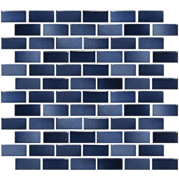 Indigo, 7/8" x 1-7/8" | GLASSTEL-11 | Fujiwa Porcelain Pool Tile