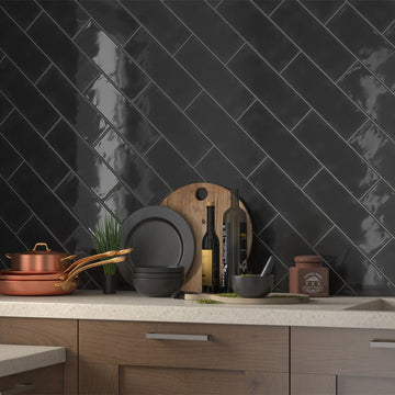 Ink Mix, 4" x 12" Ceramic Tile | Kitchen Backsplash Tile by MSI