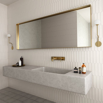 Lanse White Picket, 2" x 10" Ceramic Tile | Backsplash Tile