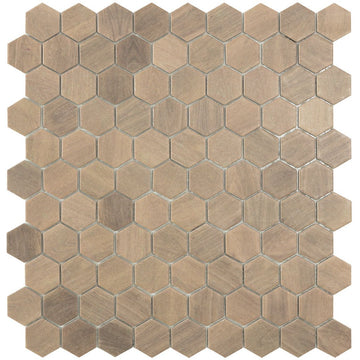 Legend Angora, Hexagon Glass Mosaic | Glass Tile by Vidrepur