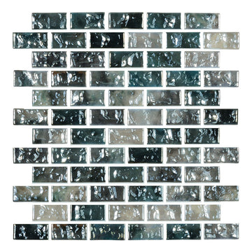 Level Air, 1" x 2" Glass Tile | Mosaic Pool Tile by Vidrepur