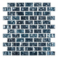 Level Blue, 1" x 2" - Glass Tile