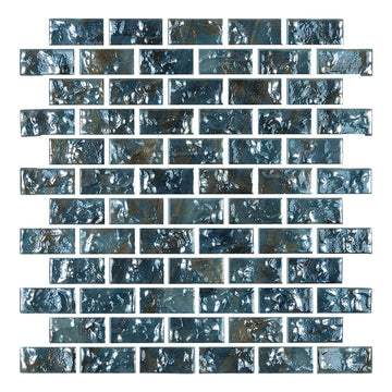 Level Royal, 1" x 2" Glass Tile | Mosaic Pool Tile by Vidrepur