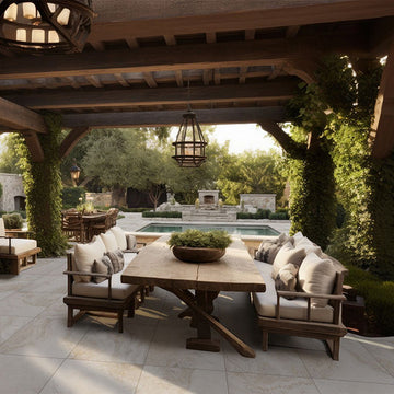 Living Style Travertino, 24" x 24"| 2CM Outdoor Porcelain Paver