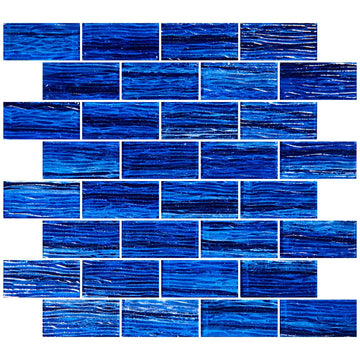 Marina Blue, 1.5" x 3" Glass Tile | GM8153B4 | AquaBlu Mosaics