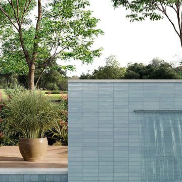 Marrakech Light Blue, 2" x 8" Porcelain Tile | Porcelain Pool Tile