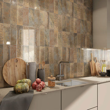 Marza Rust, 4" x 12" Ceramic Tile | Backsplash & Wall Tile by MSI