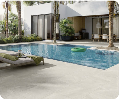 limestone look porcelain pavers