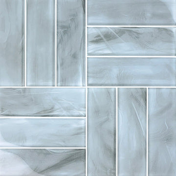 Metro Gray, 2" x 6" Glass Tile | Pool Waterline Tile