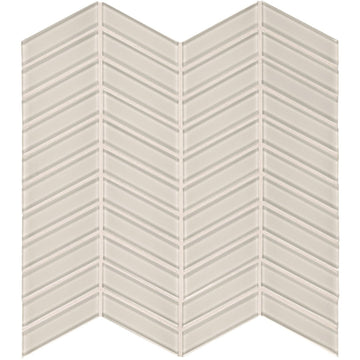 Mist Chevron, Glass Tile | Tesoro Backsplash & Wall Tile