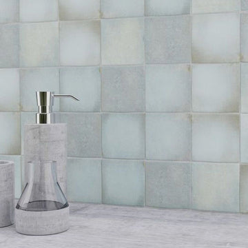 Misty Zellige, 4" x 4" Ceramic Tile | Kitchen Backsplash Tile