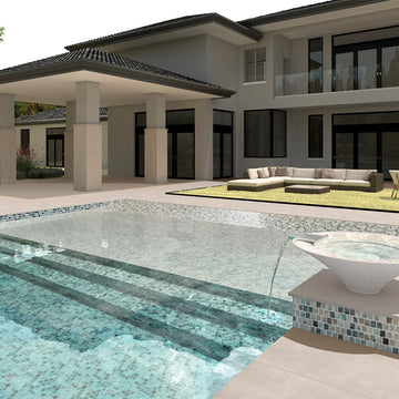 Nature Air Force Matte, 1" x 1" Glass Tile | Vidrepur Nature