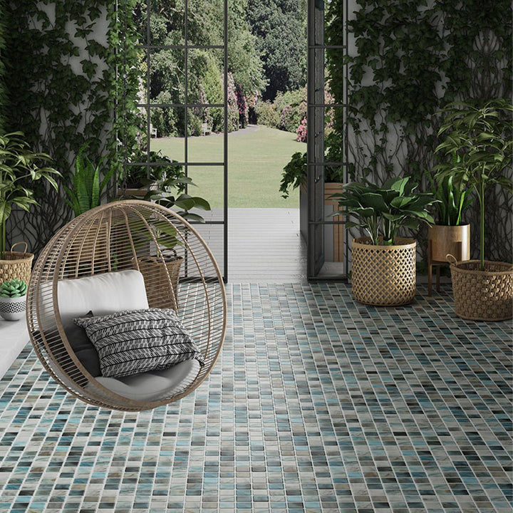 Nature Air Force Matte, 1.5" x 1.5" Glass Tile | Vidrepur Nature