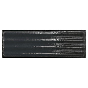 Nero Fluted, 4" x 12" Porcelain Tile | Floor & Wall Tile by IWT