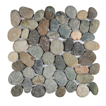 Olive Mix - Pebble Tile | Pebbles Series | Natural Stone Mosaics