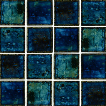 Oyster Blue, 3" x 3" | STS-331 | Fujiwa Porcelain Pool Tile