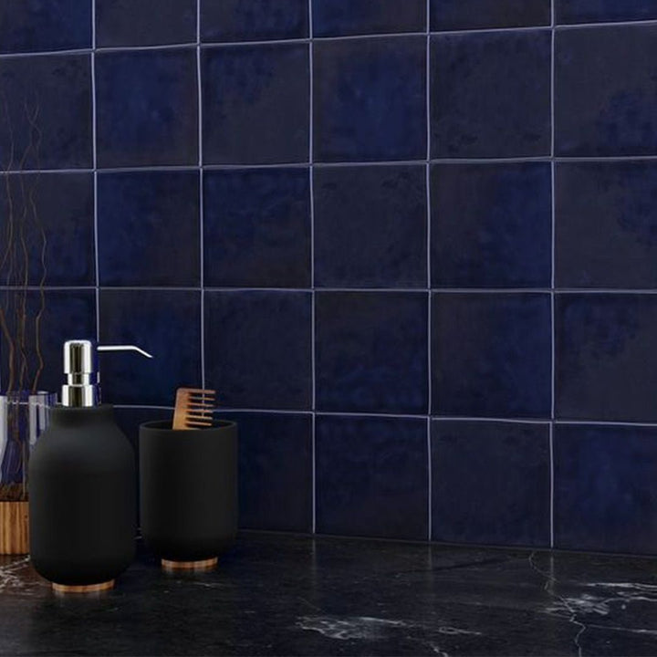 Peacock Zellige, 4" x 4" Ceramic Tile | Kitchen Backsplash Tile