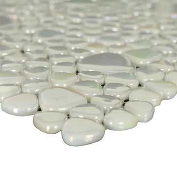 Pearl Tide, Mixed Pebble Glass Tile | Pool, Spa, & Kitchen Tile