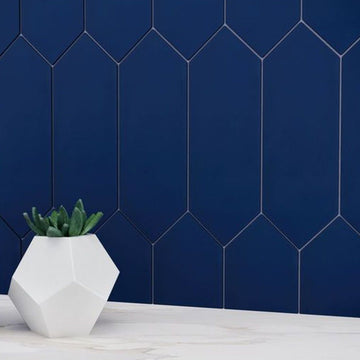 Picket Azul, 4" x 12" Ceramic Tile | Picket Tile for Walls & Showers