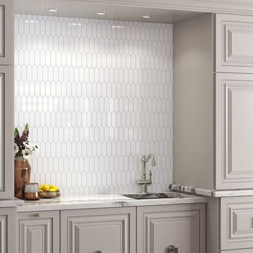 Picketfence Plaster, Ceramic Tile | Picket Tile for Kitchens & Showers