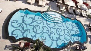 Custom swimming pool mosaic tile