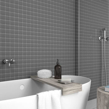 Porcelart Grey Matte, 2" x 2" Porcelain Tile | Anthology