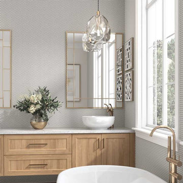 Porcelart Pearl Matte, Penny Round | Porcelain Tile Anthology