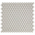 Porcelart Taupe Glossy, Penny Round Mosaic - Porcelain Tile