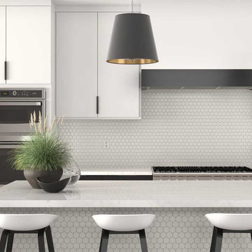 Porcelart Taupe Matte, Hexagon Porcelain Tile | Anthology