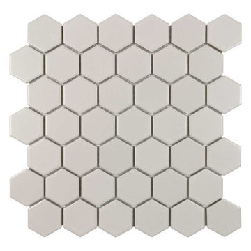 Porcelart Taupe Matte, Hexagon Porcelain Tile | Anthology