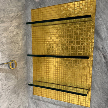 Precious (24K Yellow Gold) Mix, 3/4 x 3/4 Mosaic Tile | TREND Glass Mosaic Tile