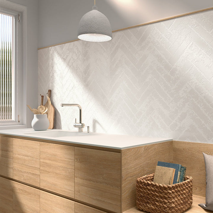 Pukka Cotton White, 2.5" x 10" Ceramic Tile | Kitchen Backsplash Tile