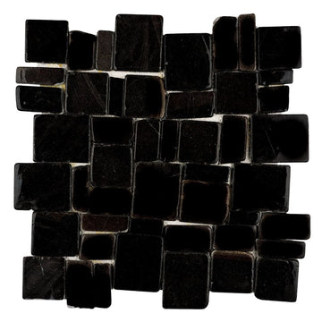 Pure Black - Pebble Tile | Hopscotch Series | Natural Stone Mosaics