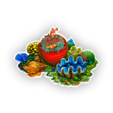 coral reef pool mosaic