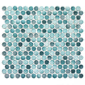 Sage Green, Penny Round Mosaic - Porcelain Tile