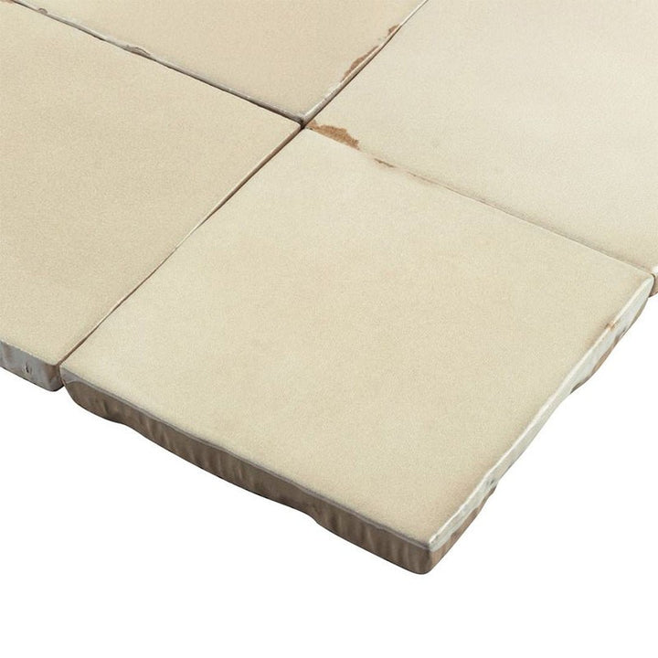 Sand Dune Zellige, 4" x 4" Ceramic Tile | Kitchen Backsplash Tile