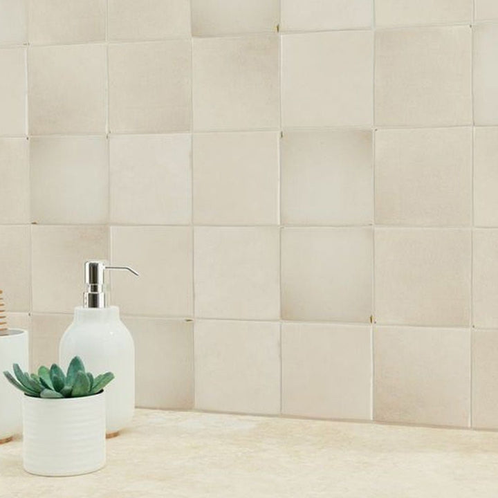 Sand Dune Zellige, 4" x 4" Ceramic Tile | Kitchen Backsplash Tile
