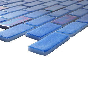 Sapphire Splash, 1" x 2" Glass Tile | Pool, Spa, & Kitchen Tile