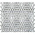 Satin Silver, Penny Round Mosaic - Porcelain Tile