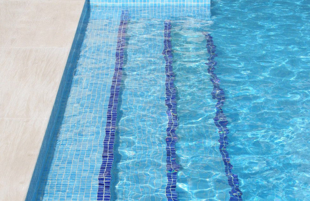 Shop all glass pool tile from AquaBlu Mosaics