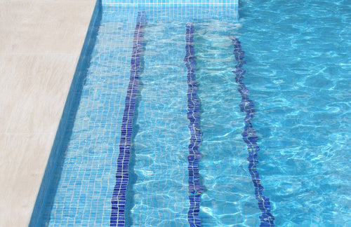 Shop all glass pool tile from AquaBlu Mosaics