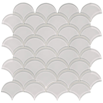 Skylight, Scallop Glass Tile | Tesoro Backsplash & Wall Tile