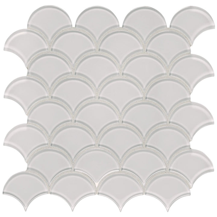 Skylight, Scallop Glass Tile | Tesoro Backsplash & Wall Tile