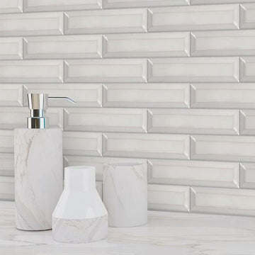 Manhattan Dove, 2" x 8" Ceramic Tile | Shower & Backsplash Tile
