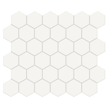 Soho Canvas White, 2" Hexagon | Ceramic Backsplash & Floor Tile