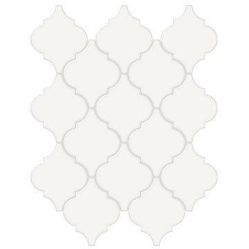 Soho Canvas White, Arabesque | Ceramic Tile for Kitchens & Bathrooms