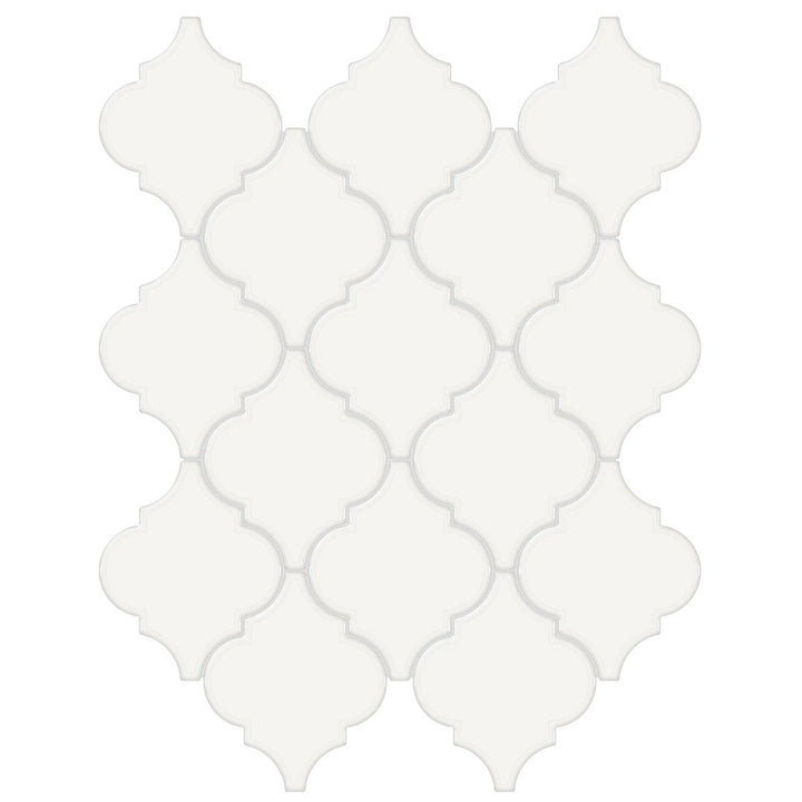Soho Canvas White, Arabesque | Ceramic Tile for Kitchens & Bathrooms